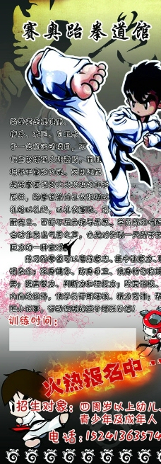 跆拳道 x展架图片
