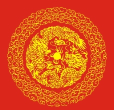 双龙戏珠矢量
