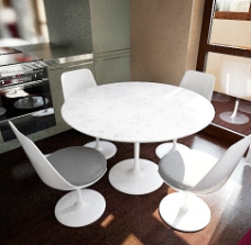 其他设计欧式餐桌椅3D模型图片