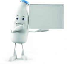 展板3d牛奶空白广告牌图片