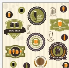 小麦啤酒徽章logo