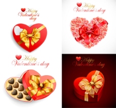 情人节快乐情人节心形礼盒巧克力素材