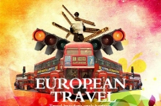 欧洲游欧洲旅游海报图片