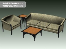 沙发组合3D组合沙发茶几