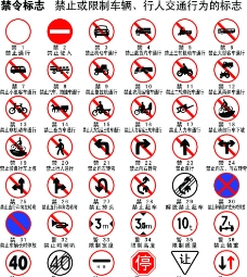 公共标识标志公共事业标识矢量图禁令标志图片