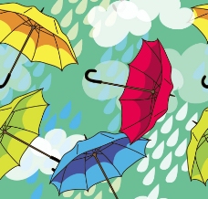 梦幻雨伞背景图片