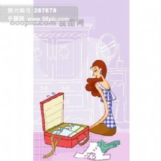 居家女人矢量素材矢量图片HanMaker韩国设计素材库