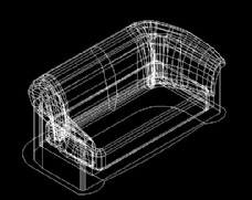 CAD三维沙发素材