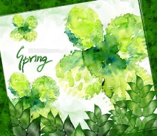 春天绿植背景图片