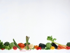 白色背景水果蔬菜图片