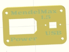 mendelmax功率（IEC，保险丝，开关）和USB面板
