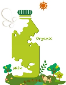 绿色牛奶背景图片