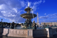 西式喷泉法国风光图片
