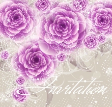 紫色梦幻花纹花朵 玫瑰图片