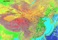 景观设计高清中国地形图图片