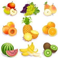 水果果实实用水果矢量素材