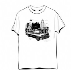 直通车创意城市图案T恤