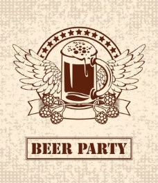 餐饮啤酒徽章标签图片