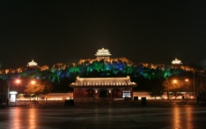 北京夜景北京景山公园夜景图片