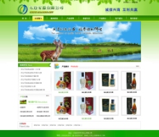 绿色清新大气鹿网站图片