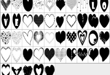 笔刷设计45款爱心笔刷情人节设计必备素材图片