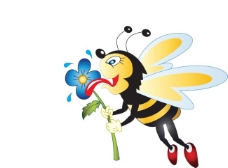矢量可爱蜜蜂卡通形象