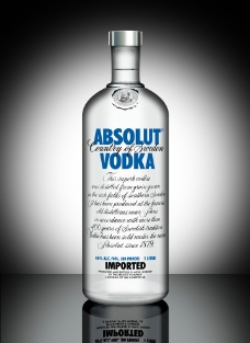 absolut vodka手绘瓶子效果图图片