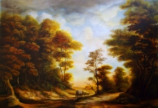 油画 中世纪风景图片