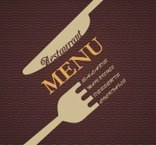 时尚家具西餐厅菜单封面设计图片