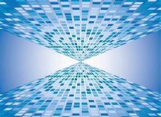 蓝色动感线条格子 商务科技背景图片