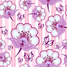 矢量素材紫色花卉背景