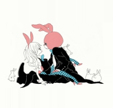 可爱兔子卡通图图片