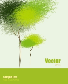 木材矢量素材绿色抽象生态树木图片