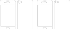 iphone4手机保护膜刀模图图片
