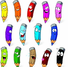 卡通彩笔表情图片