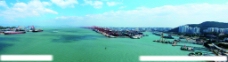 超大厦门港口全景图图片
